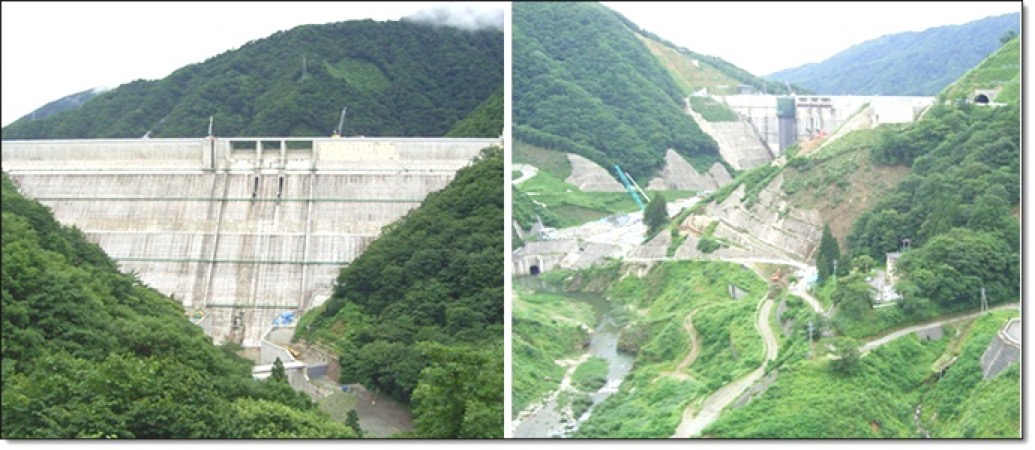 長井ダム（山形県） 本体建設に伴う現場の測量管理・施工管理